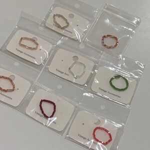 8 Color Crystal rings ( sell all tgt)